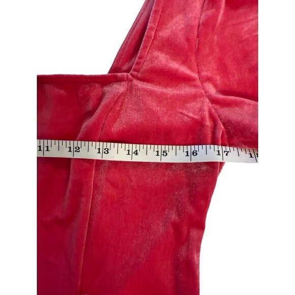 Blu Pepper Velour Belted Bodycon‎ Mini Dress Hot Pink Size L - Picture 8 of 14